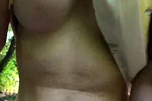 hey, wanna see a lucky park walk turn into pov sex?