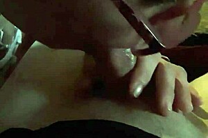 Stepbrother gets a deepthroat POV blowjob from his stepbrother’s brunette amateur
