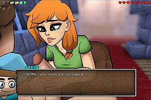 omg, this hornycraft hentai parody with a sexy femdom demon girl striptease... wild!