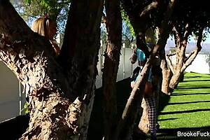 Blonde Babe Brooke Brand Engages in Lesbian Oral Sex with Pussy Play