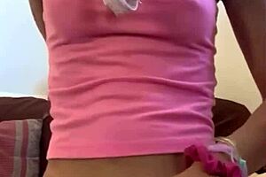 Super Petite Teen Stuffs Panties Then Vibrates Pussy