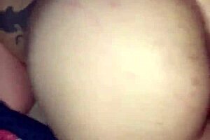 A BBW with large natural tits and huge round behind with her big wet pussy fucked by a huge uncut cock in an HD video