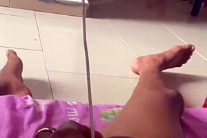 step sister charges dick with power bank then blows