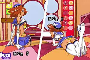 eddy bear memories in cartoon threesome sex 😏