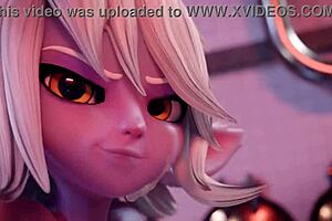 Check out how the double dicked dragon futa fills Tristana to the brim with cum. 😏