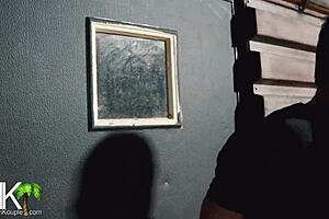 Karen tied up and humiliated with deepthroat and double cock stuffing