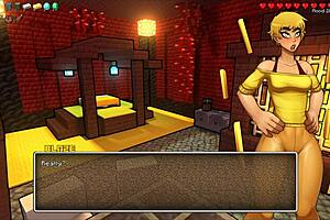 omg, this hornycraft hentai parody with a sexy femdom demon girl striptease... wild!