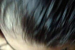 Teen Giving Oral to Small Head