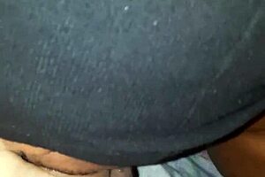 Kamilly Campos, a stunning shemale, enjoys a passionate blowjob from a muscular black man