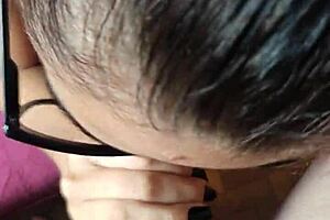 Teen Giving Oral to Small Head