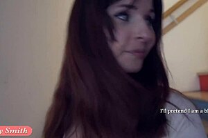 i'm jeny smith, caught naked in hostel reception, guys shocked by my tits and ass