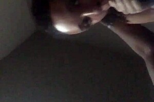 Surprising encounter with a curly-haired girl giving head to a monster cock from Tinder