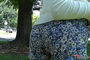 Ebony Shemale Masturbating Hard