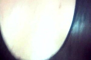 She cums outdoors in the dark public.