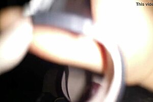 heeled british babe gets doggystyled and facialized by uk guy