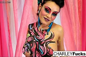 Charley teases with big tits and ass in nude masturbation