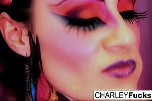 Charley teases with big tits and ass in nude masturbation