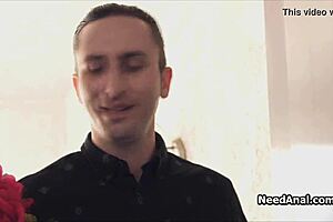 i fuck my blonde girlfriend's ass in lingerie