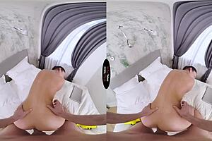 virtual taboo vr with brunette blowjob and handjob in pov feels so tempting