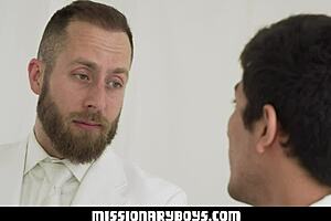 Prude boy sucks cock hard!