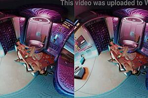 Watch judy and panam scissoring with glowing dildo