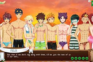 twinks flirting and fighting on the beach camp buddy - yoichi route - part 10