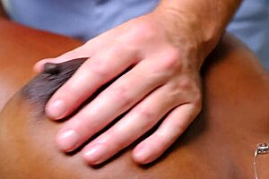 Kaiya Rose gives an ebony interracial massage.