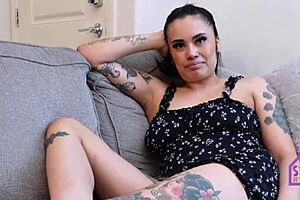 Roughly banging my big tit asian roommate