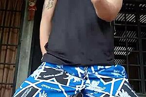 Watch Her Strip and Rip Clothes While Dancing!