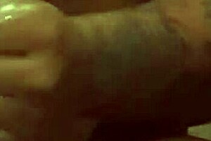 Creamy masturbation session with big black cock