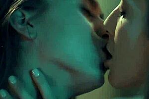 Karla Kush and Jill Kassidy scissoring in bedroom at night