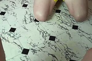 My slave worships my feet before I walk on him and crush his balls with intense femdom kicks.