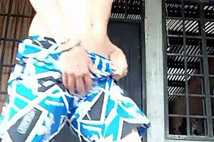 Watch Her Strip and Rip Clothes While Dancing!