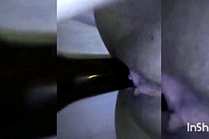 Blonde Loses Virginity To Bottle!