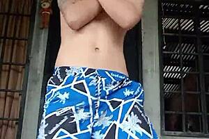 Watch Her Strip and Rip Clothes While Dancing!