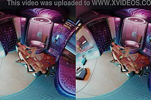 Watch judy and panam scissoring with glowing dildo