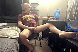 Watch Brad jerk off naked in that chair?