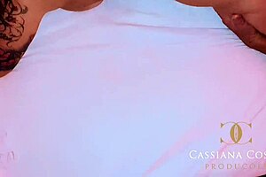 Cassiana costa dominates male threesome