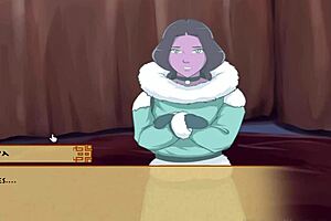 avatar cosplay milf gives blowjob in costume