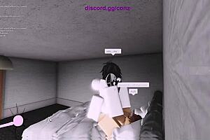 Fucked hard in a wild Roblox game