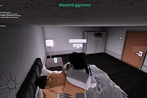 Fucked hard in a wild Roblox game