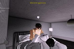 Fucked hard in a wild Roblox game