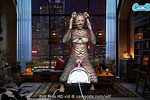 i masturbate with my big tits and pussy, then blow that monster cock on webcam