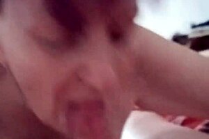 See her huge melons heave while she chokes down on the cum that hails for her đường