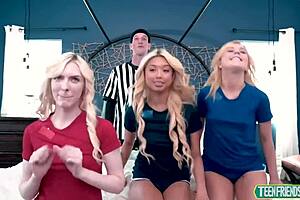 Intriguing Teen Debt Repayment with Minxx Marley Celestina Blooms Gia Dibella