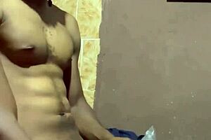 dude, jerking that big black dick till cumshot