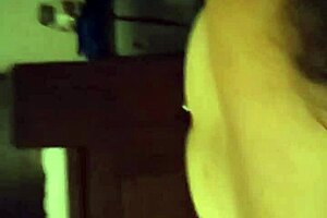 Fat couple rides in cowgirl position