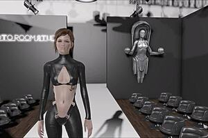 A cute brunette in Fallout 4’s Fashion Week 01