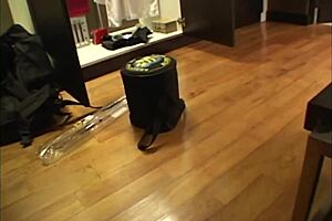 cute girl returns home arousing her long-desired friend with sexy teasing