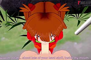 Asuka Langley Soryu Receives Blowjob And Fucking In POV Neo Genesis Evangelion